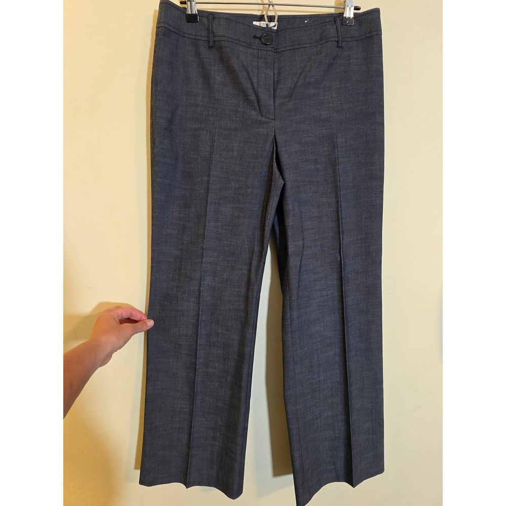 Ann Taylor Loft Petites Gray Dress Pants Trousers 10P Straight Leg Stretch